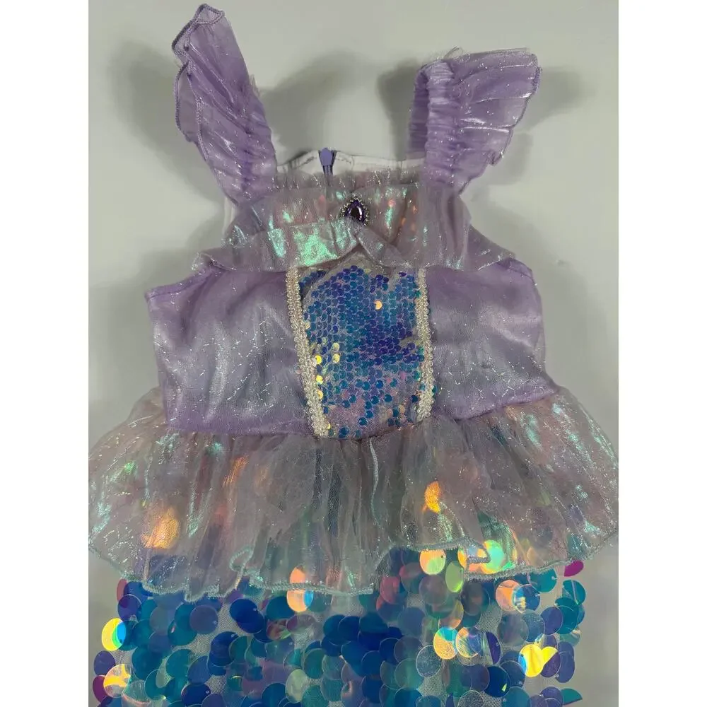 Bibei Mermaid Sequin Party Dress Purple Blue Size 120 / girls 5